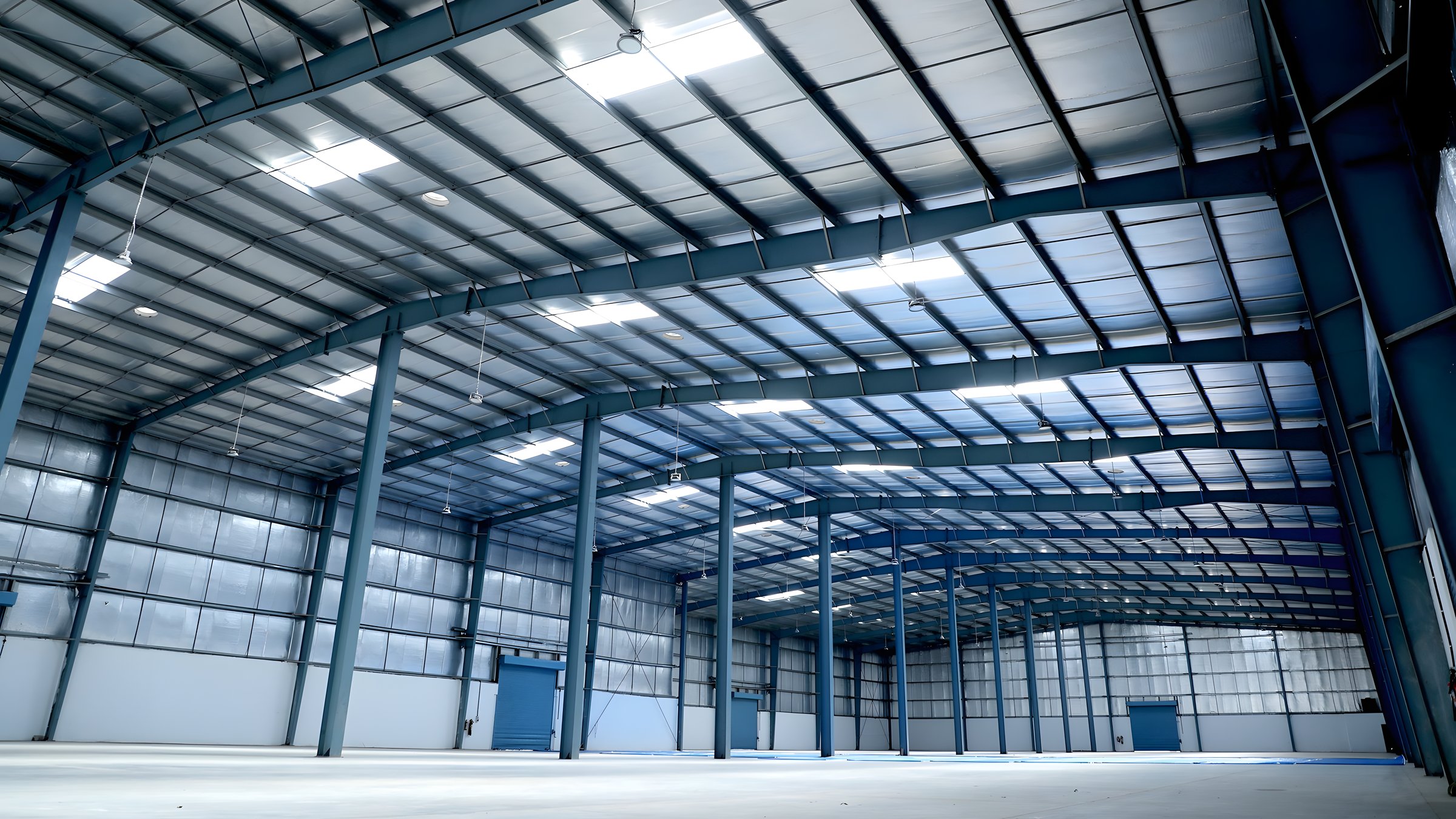 Finished insulated PEB warehouse interior by AcuFabInfraStructure